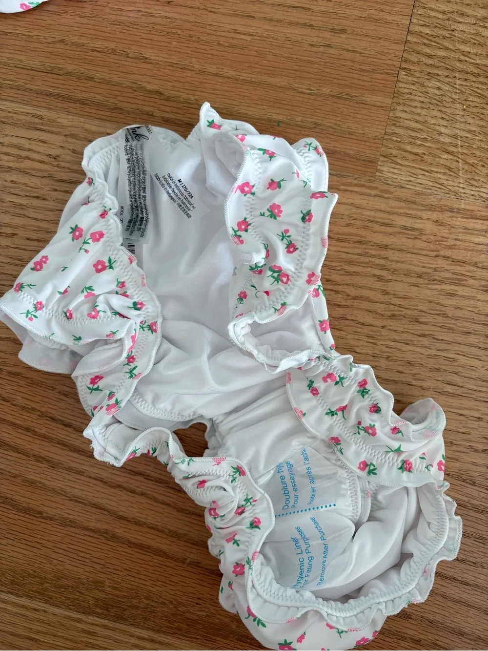 Frankie’s Bikinis Floral Ruffle Bikini Set